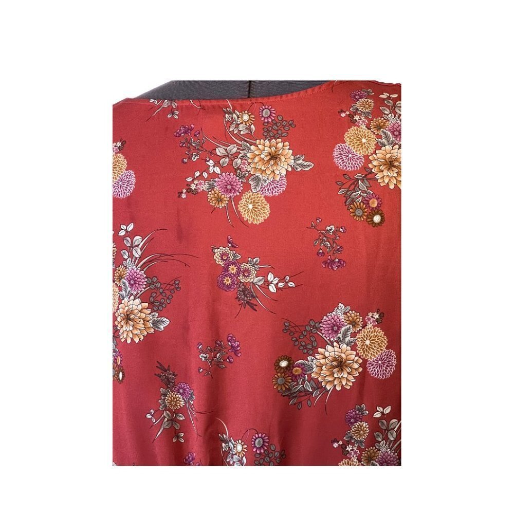 Forever 21+ Mauve Floral Peplum Blouse (Size 3X) - Picture 2 of 4